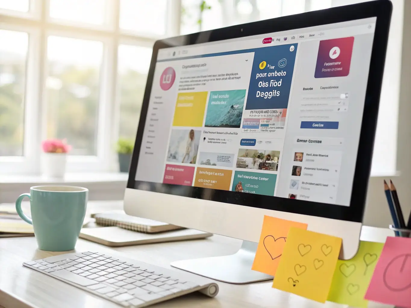 An image of a social media content calendar and engagement analytics, representing the Social Media Management service offered by Momentum Marketing.